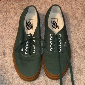 Vans Authentic Duck Green Gum Sole shoe